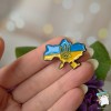 Значок, пін, брошка Карта України з тризубом